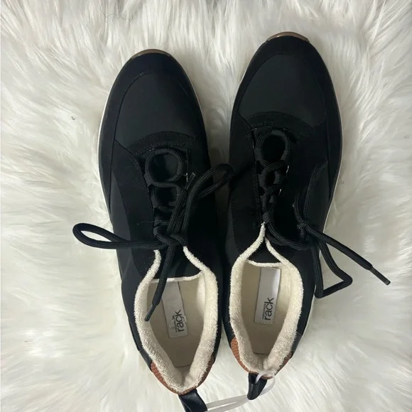 Nordstrom Black Sneakers with White Trim - Picture 1 of 3